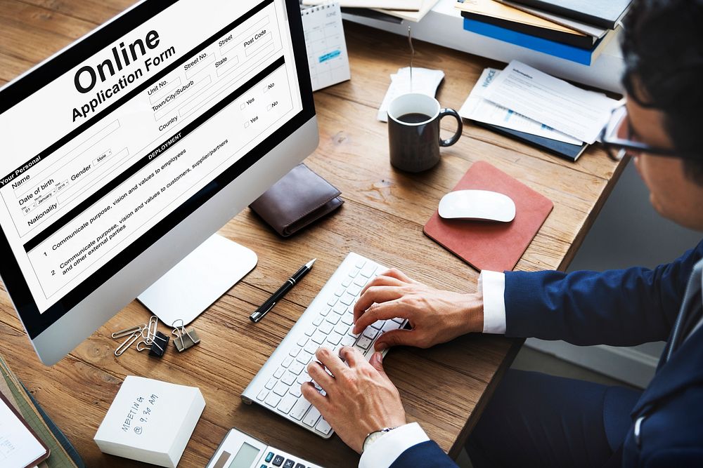Online Application Form Info Detail Concept