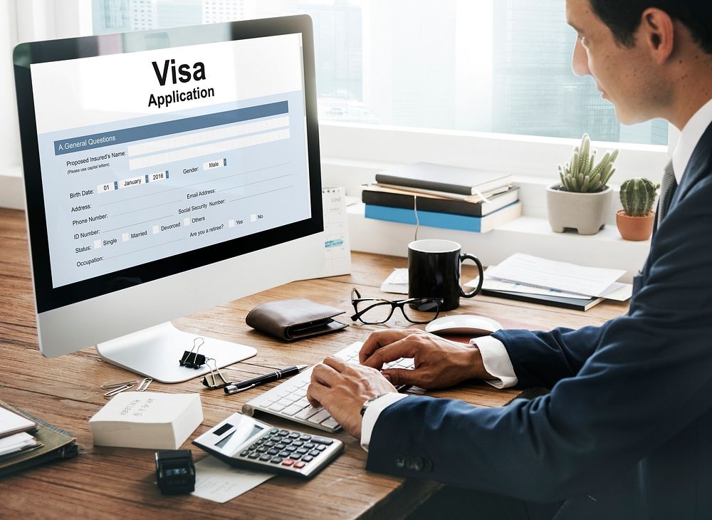 Visa Application Travel Form Concept