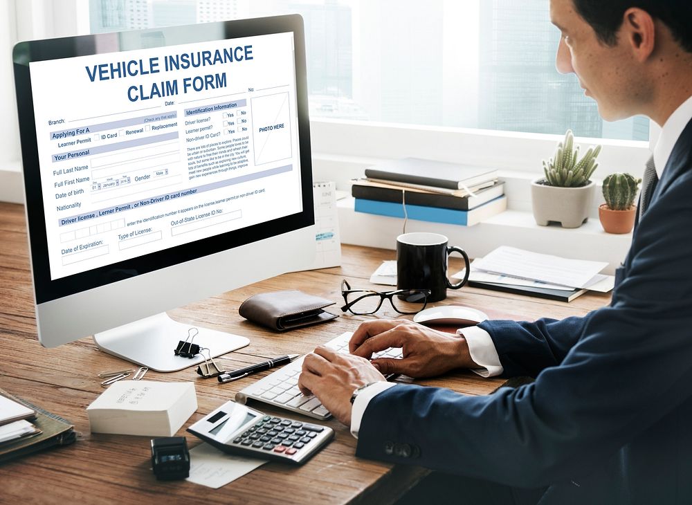 Vehicle Insurance Claim Form Benefit Concept