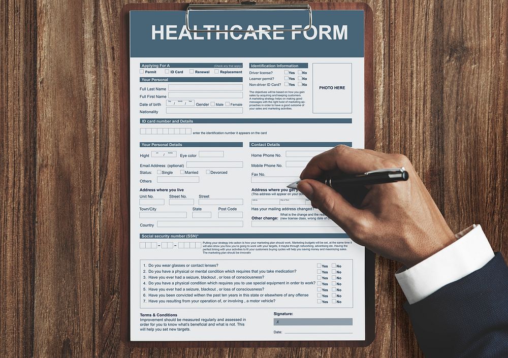 Healthcare Form Medical Application Concept