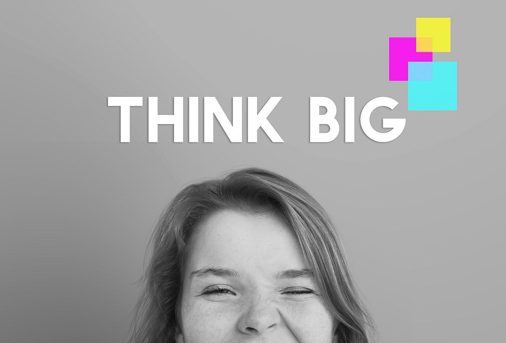 Think Big Square Motivation Thoughts Word