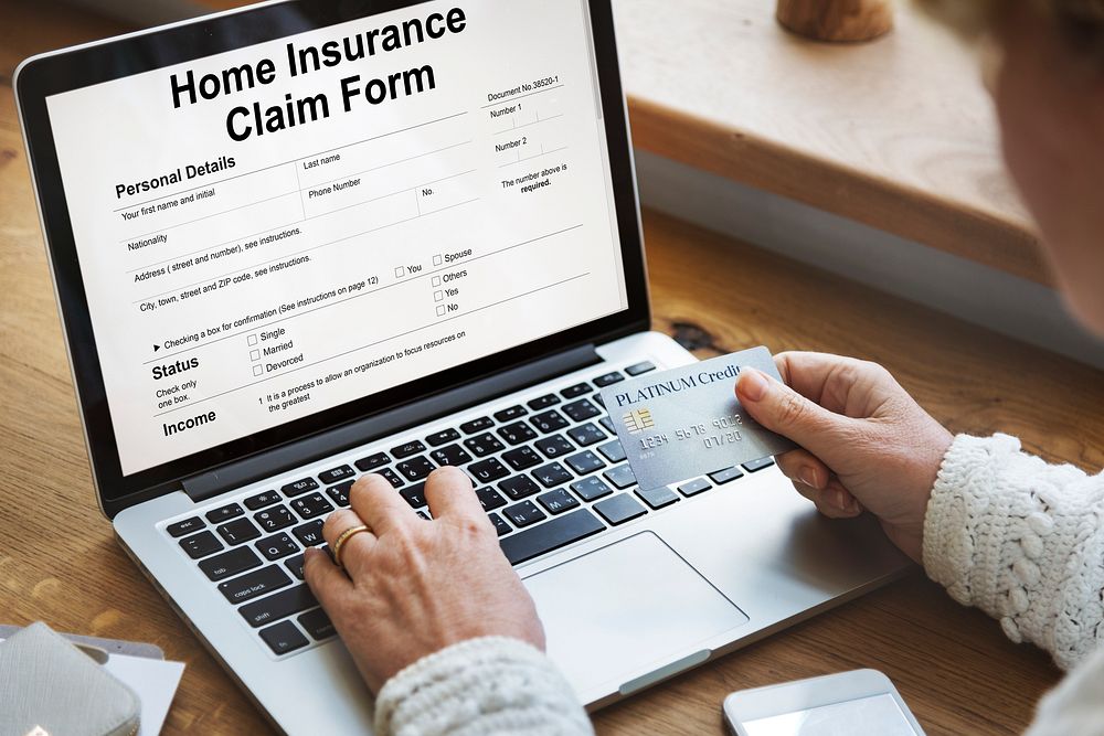 Home Insurance Claim Form Document Refund Concept