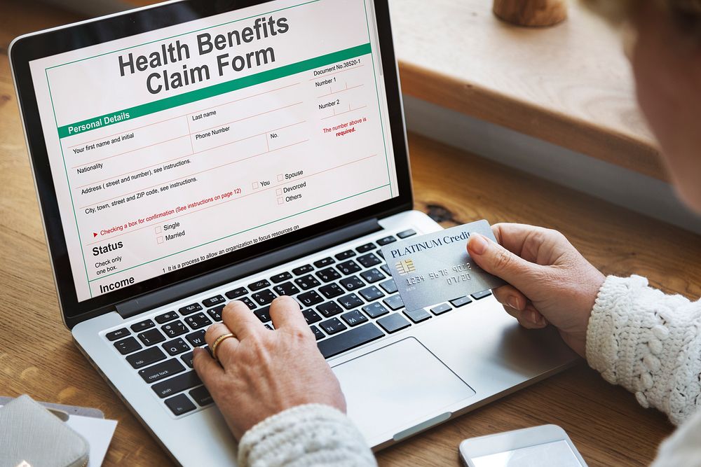 Health Benefits Claim Benefits Form Concept