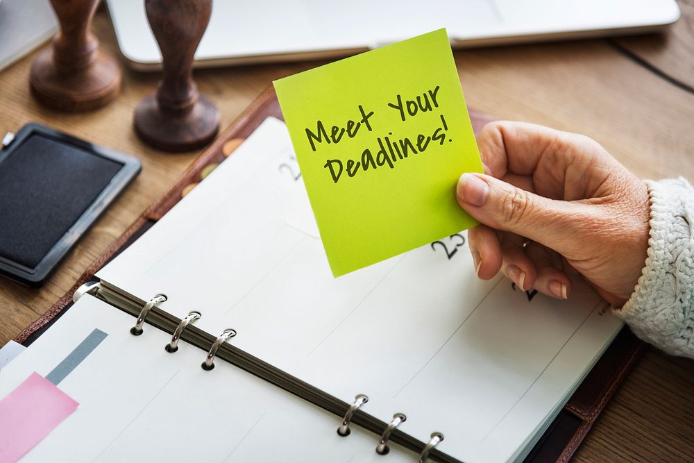 Meet Your Deadlines Appointment Events Concept