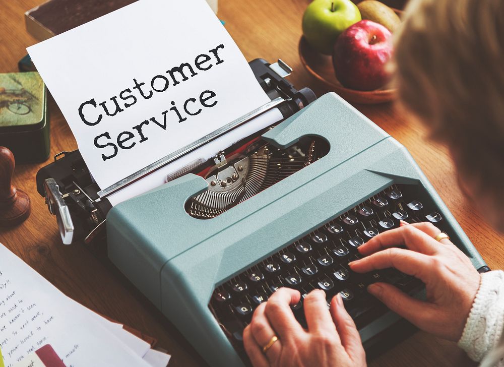 Customer Service Care Assistance Typing Concept