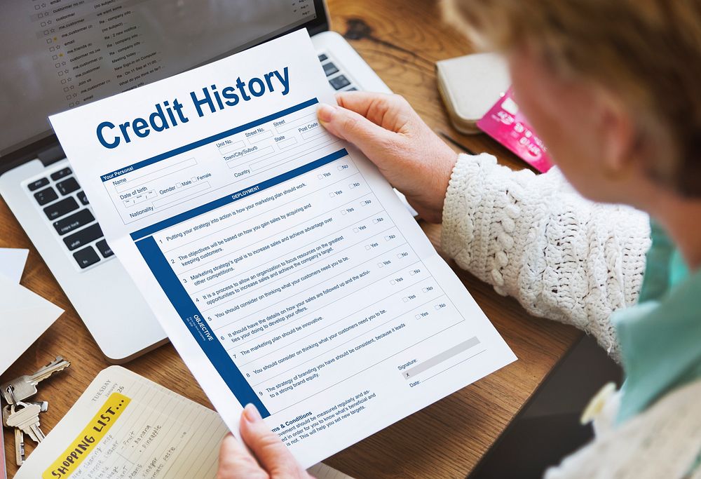 Credit History Invoice Payment Form Information Concept