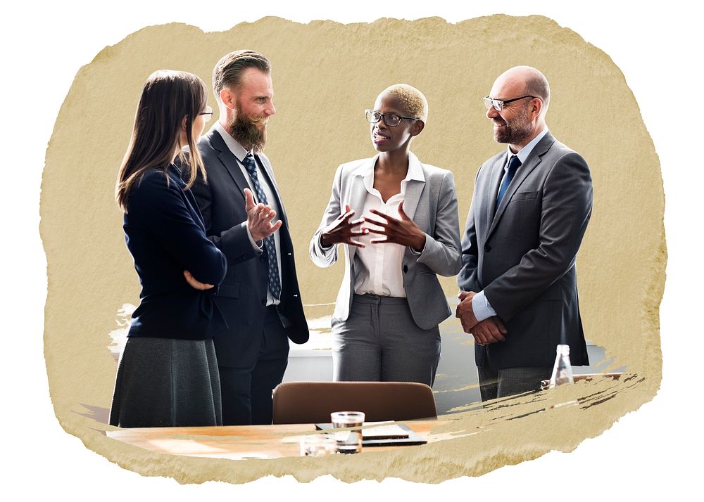 Group of business people talking image element