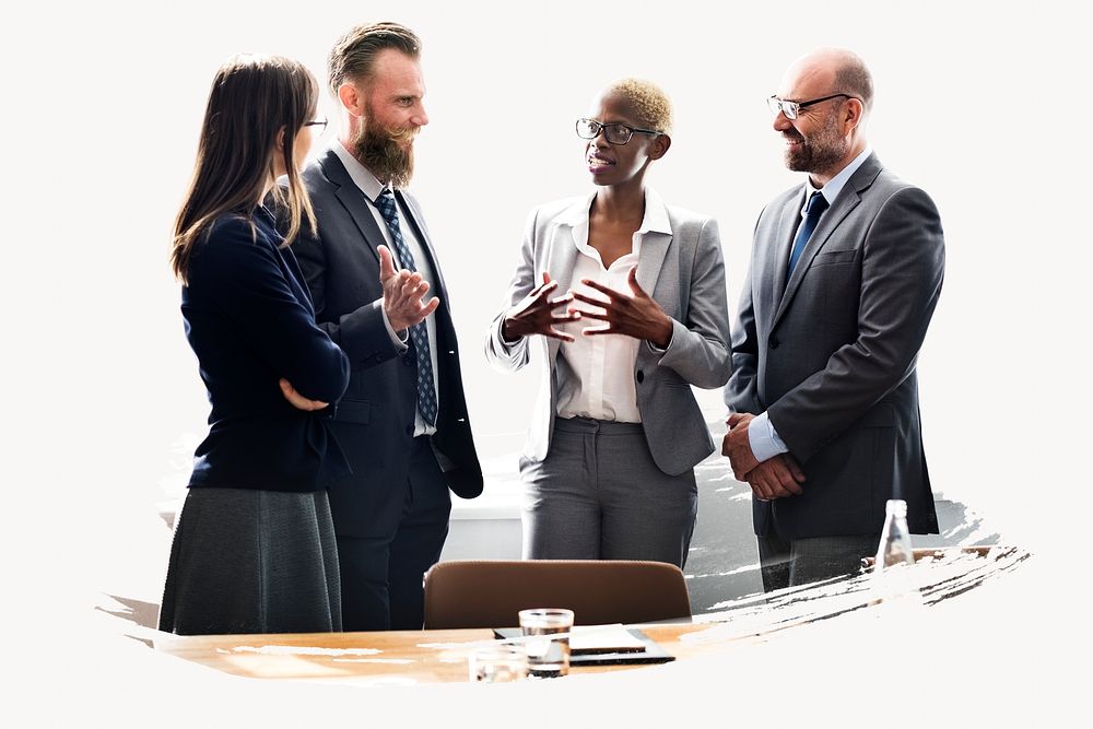 Group of business people talking image element