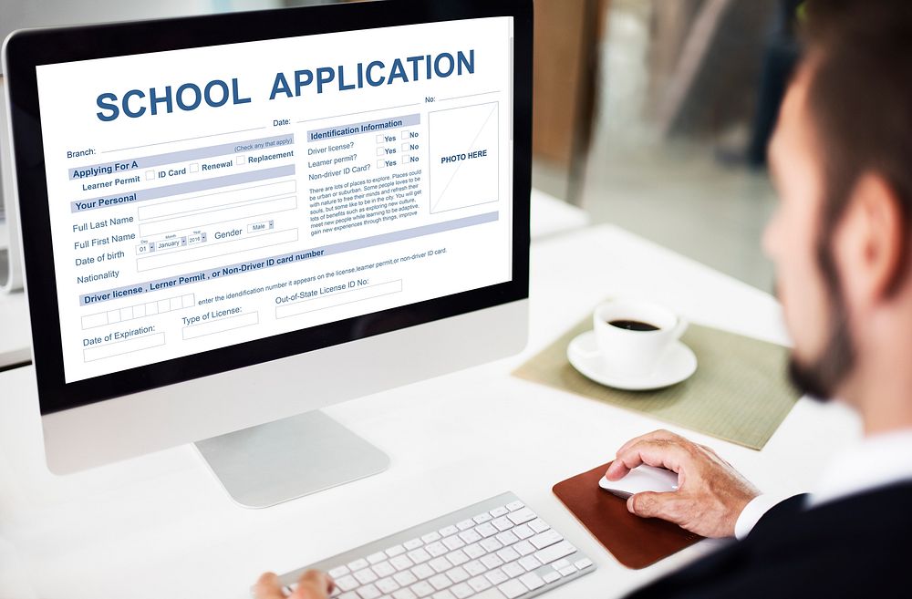 School Application Form Academic Concept