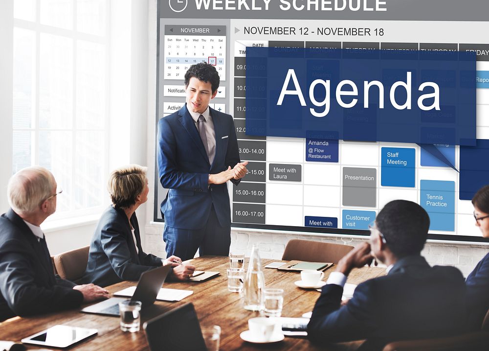 Agenda Apppointment Goals Information List Plan Concept