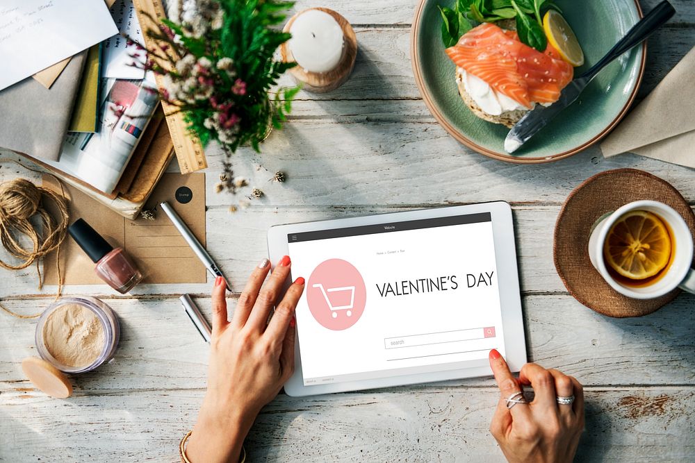 Valentine's Day Shopping Homepage Website Concept