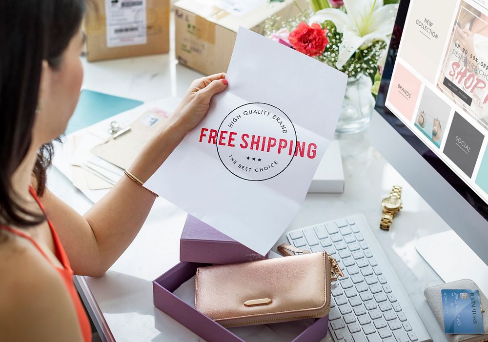 Free Shipping Delivery Stamp Graphic Concept