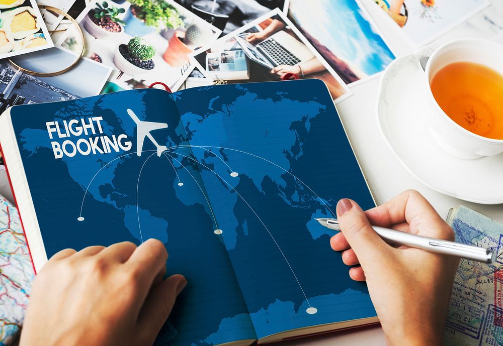 Flight Booking Reservation Travel Destination Concept