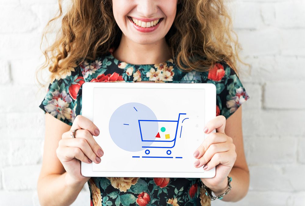 Showing Cart Trolley Shopping Online Sign Graphic