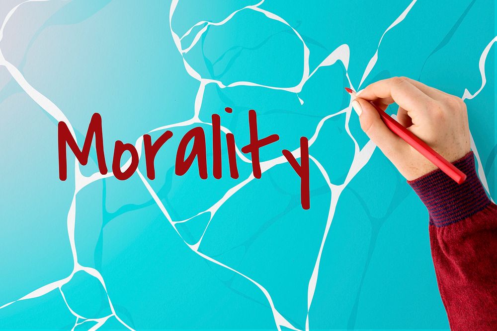 Morality Principle Virtuous Water Graphic Word