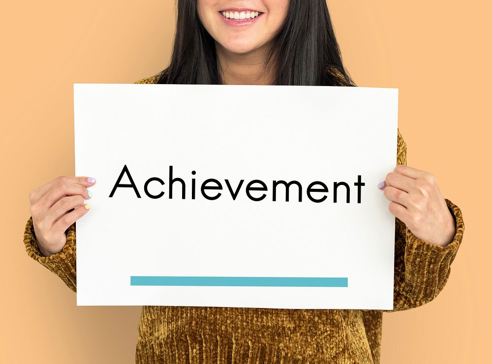 Achievement success development word concept