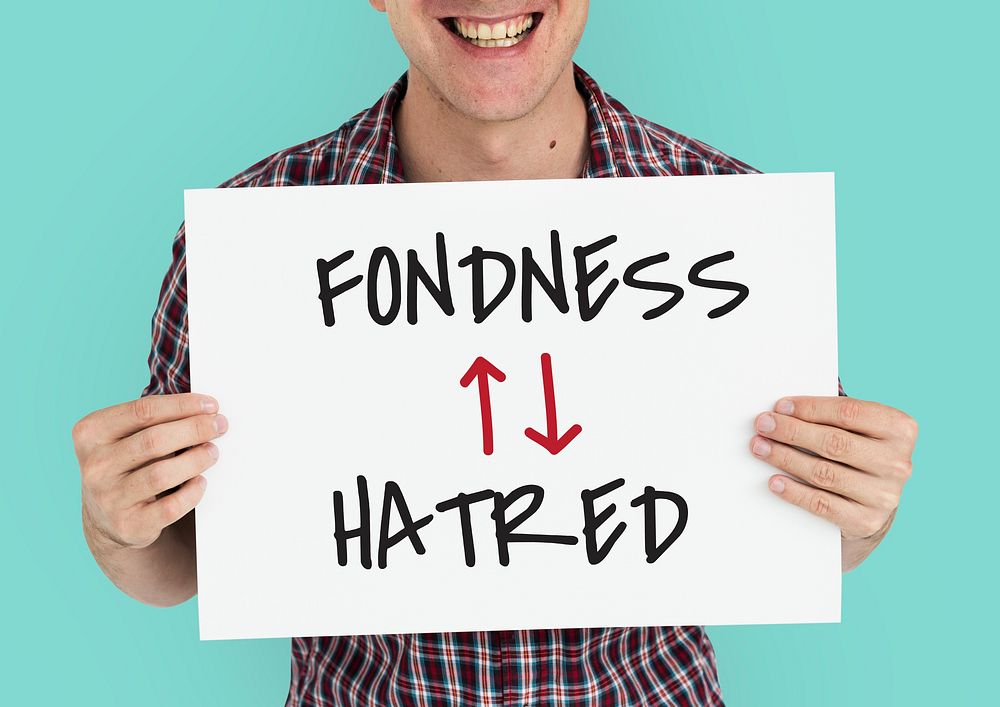 Antonyms Fondness Hatred Arrow Graphics