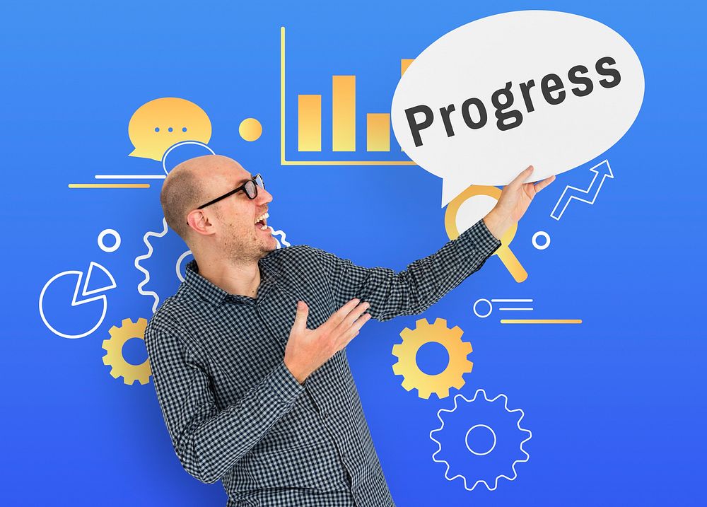 Business Strategy Management Progress Illustration