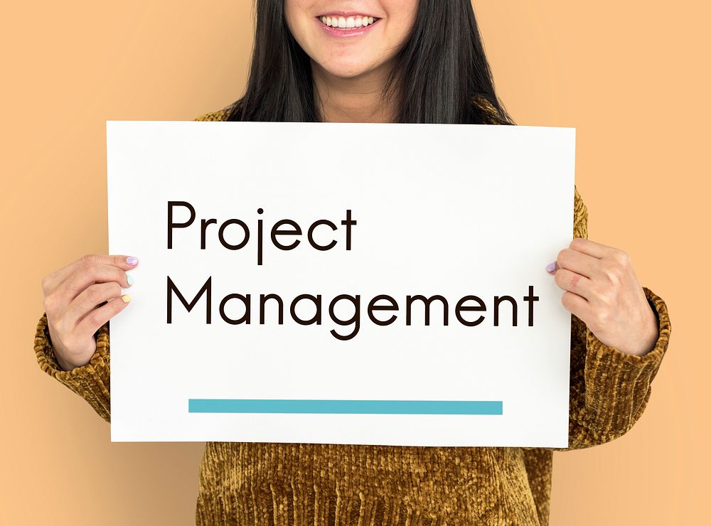 Project management organization word concept