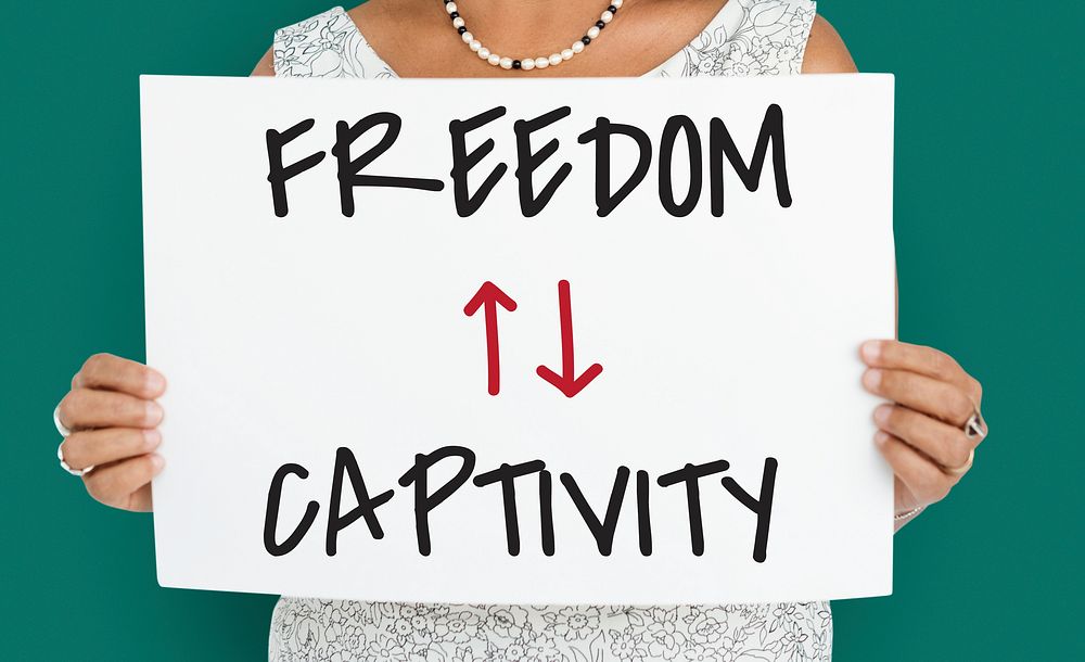 Antonyms Freedom Captivity Arrow Graphics