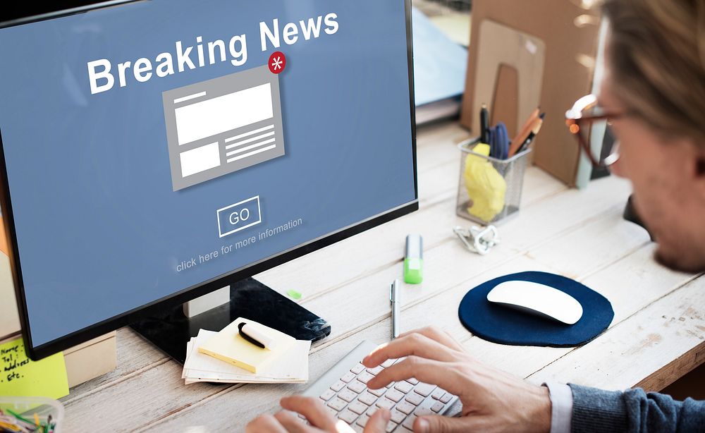 Breaking News Announcement Broadcast Article Concept