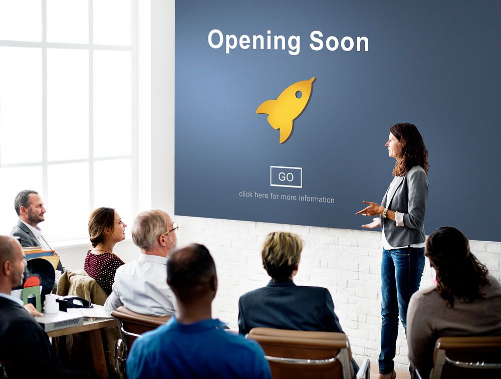 Opening Soon Launch Welcome Advertising Commercial Concept