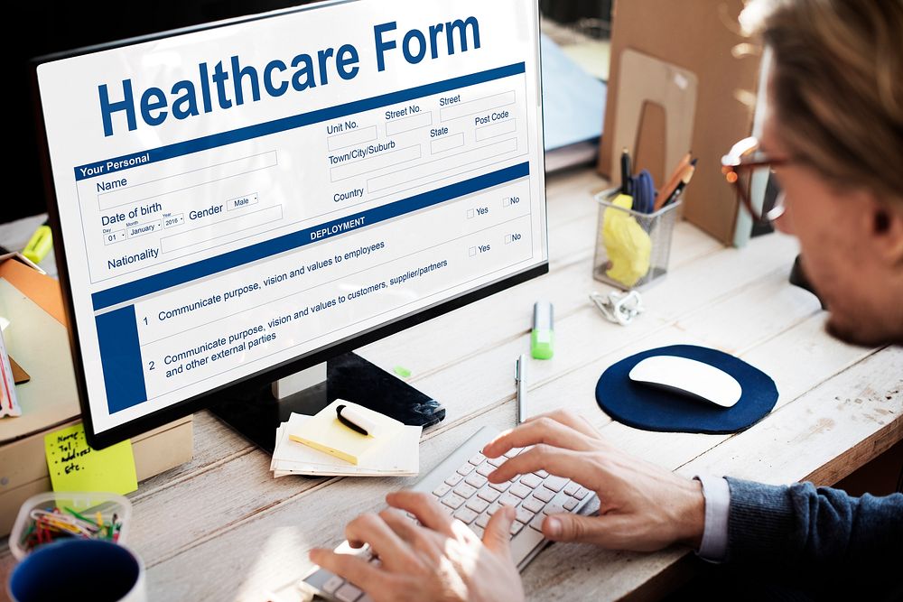 Heathcare Form Insurance Application Concept