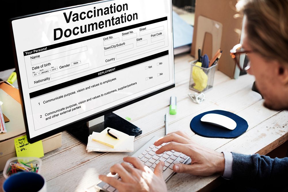 Vaccination Documentation Application Form Concept