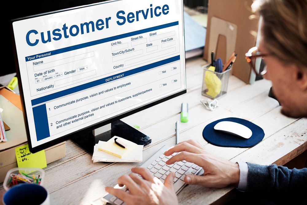 Customer Service Performance Data Application Form Concept