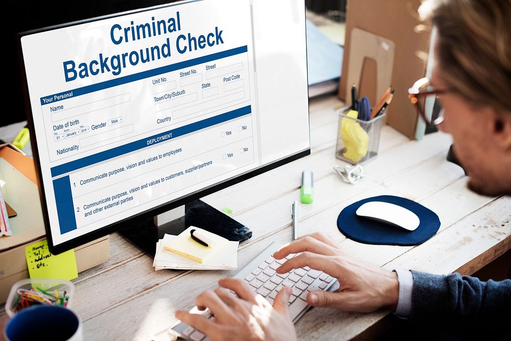 Criminal Background Check Insurance Form Concept