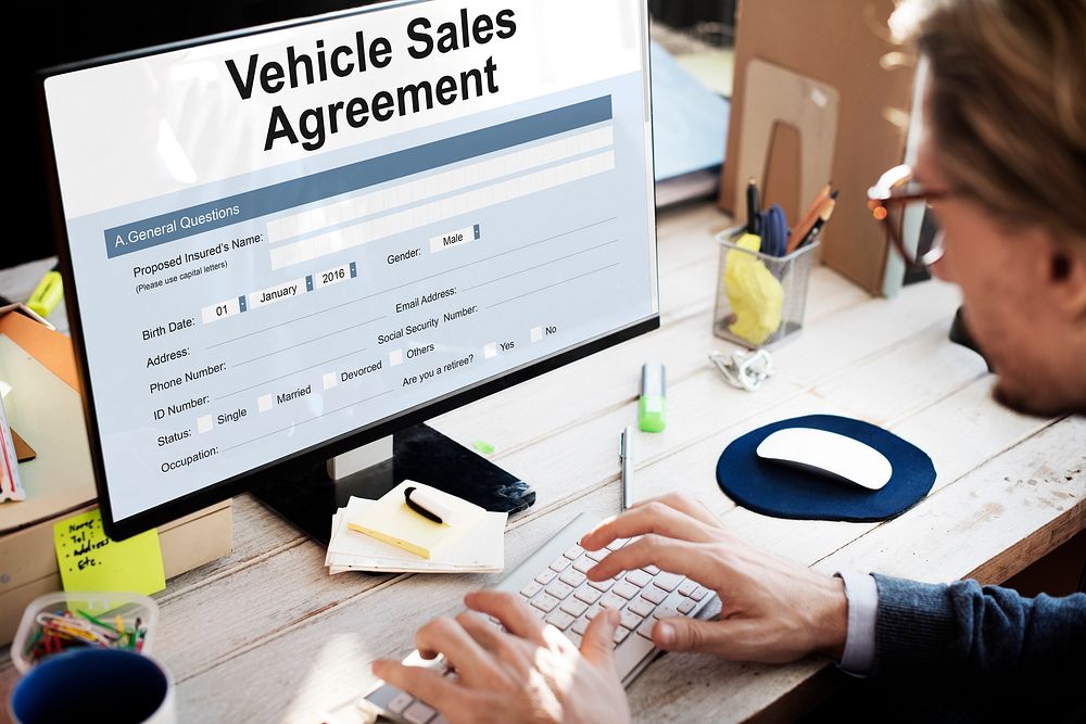 Vehicle Sales Agreement Form Concept