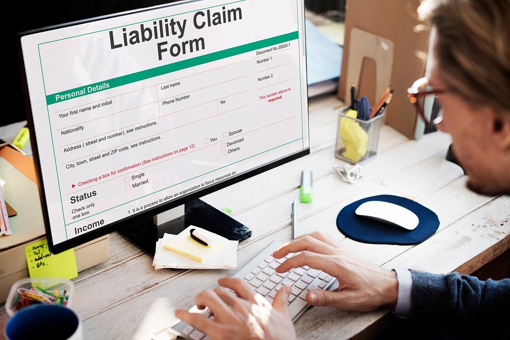 Liability Claim Form Document Application Concept