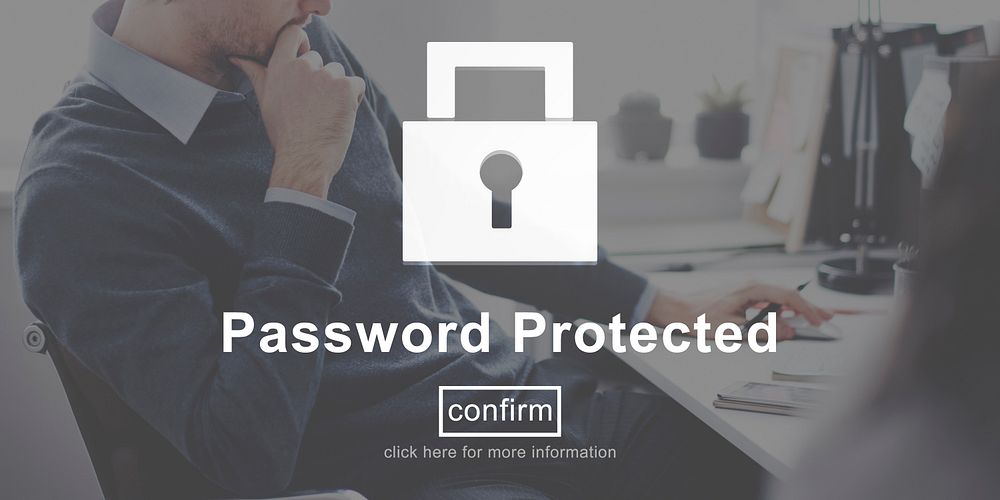 Password Protected Network Security Protection Concept