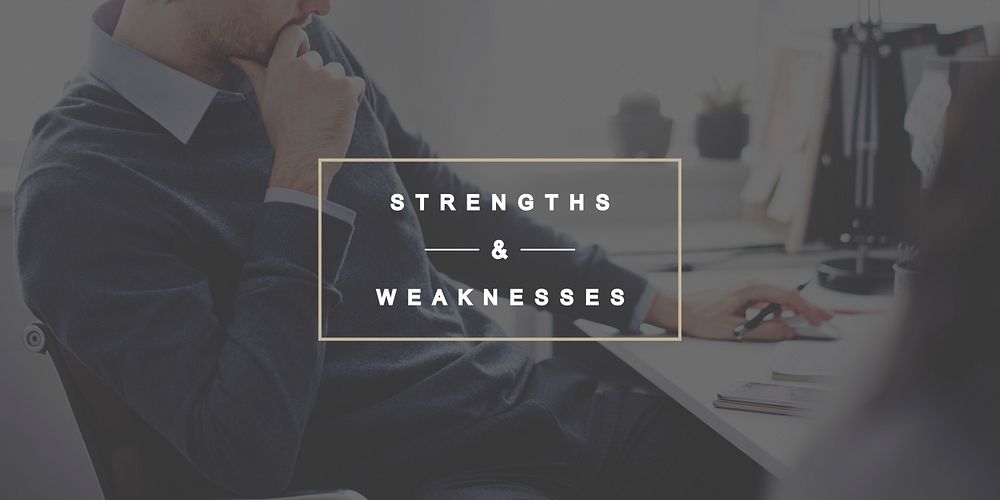 Strengths and Weaknesses SWOT Opportunities Threats Concept