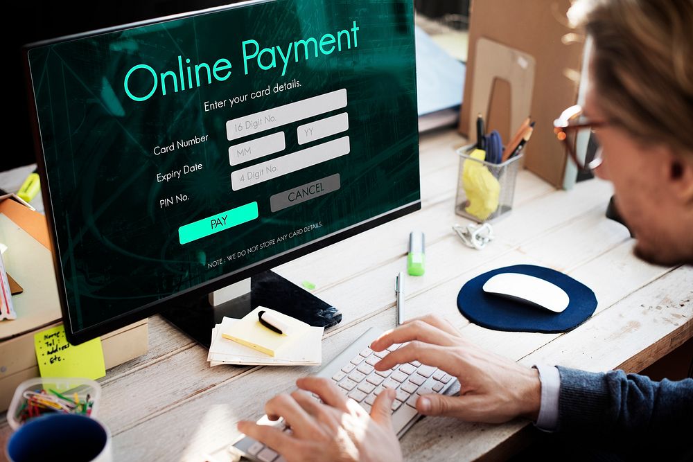Online Payment Card Information Concept