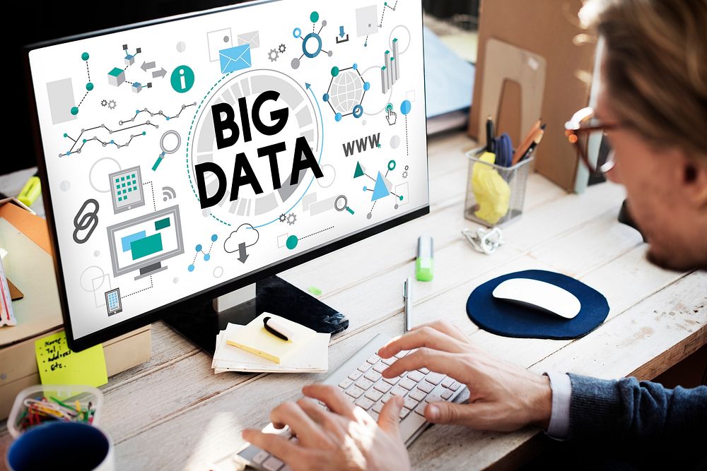 Big Data Cloud Digital Information System Server Concept