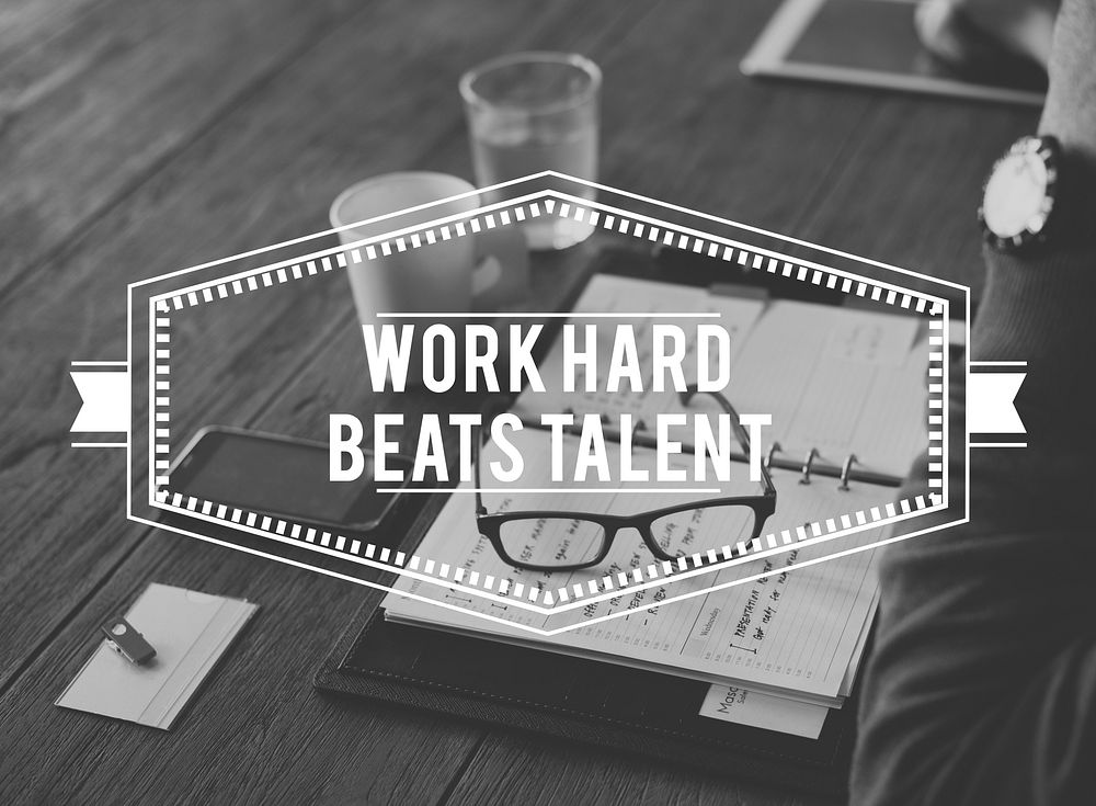 Work Hard Beats Talent Quote Message