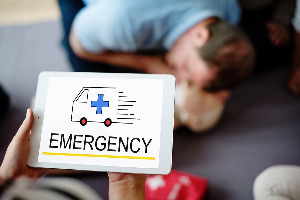 Emergency Ambulance Vehicle Healthcare Icon Word