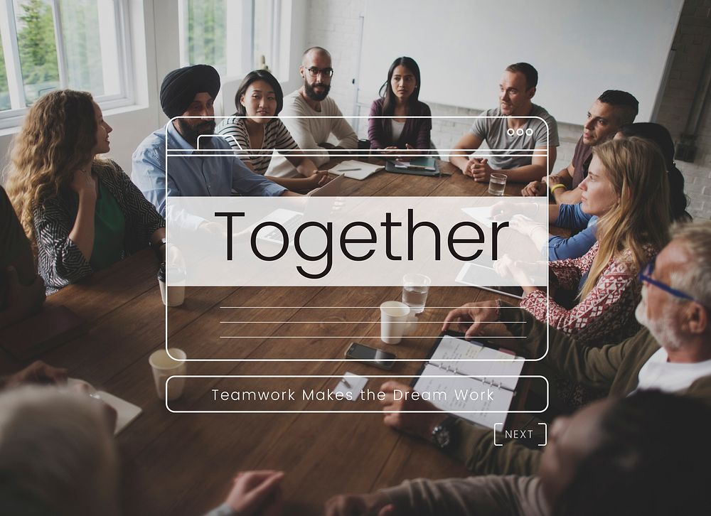 Together Teamwork Message Box Window Graphic