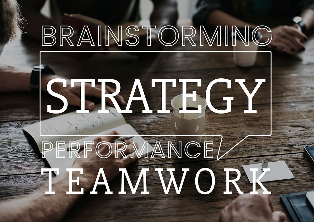 Business teamwork strategy successful word