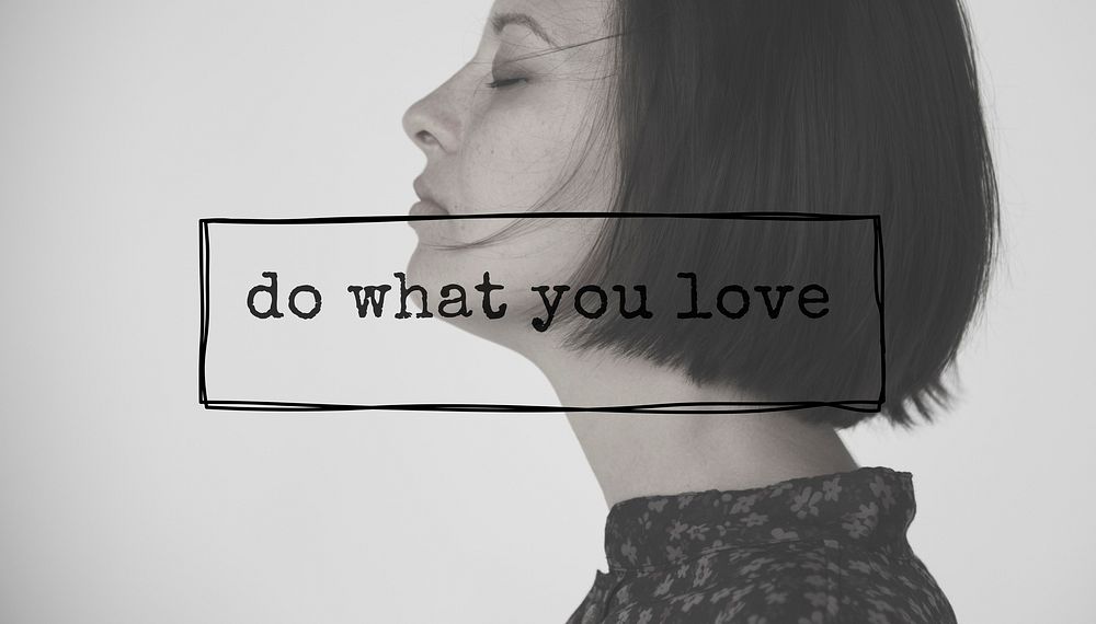 Do What You Love Motivation Word Graphic