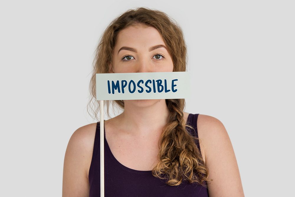Impossible Unbelieved Pessimism Word Concept