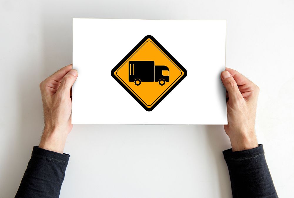 Truck Lorry Logistic Transportation Sign