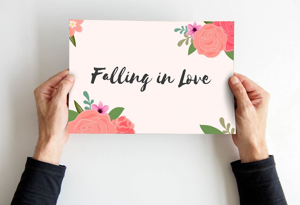 Love Fondness Flower Boarder Card Concept