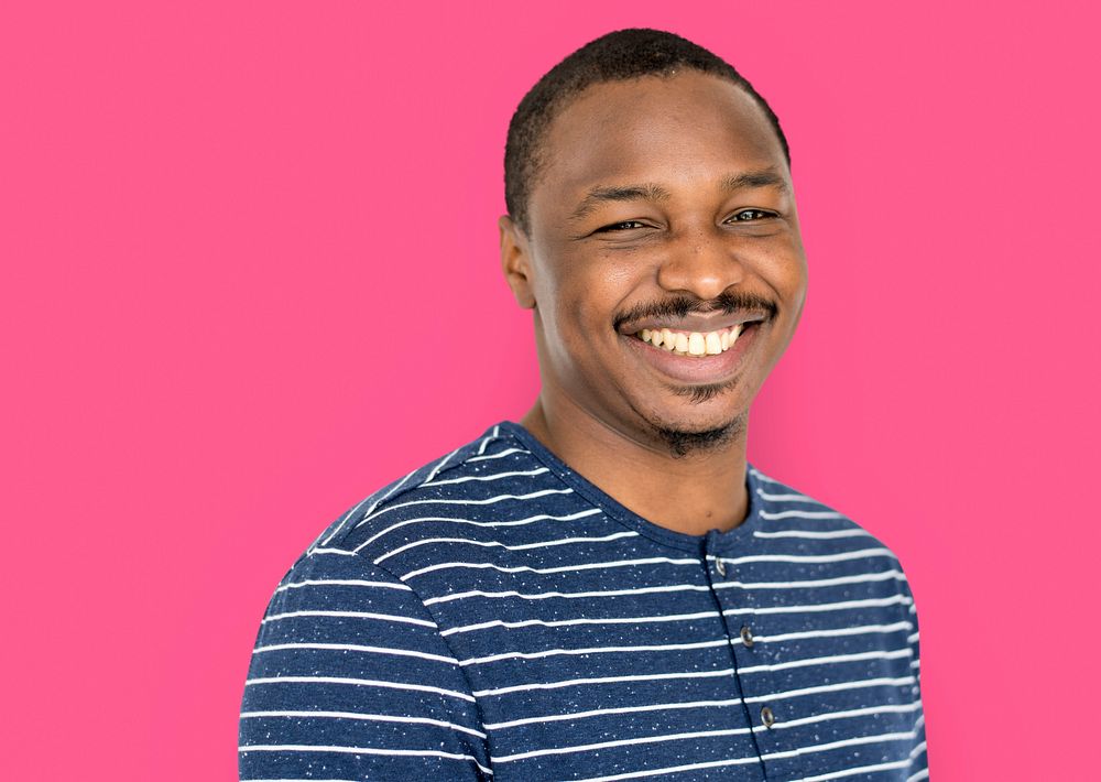 African Man Smiling Happiness Studio Portrait