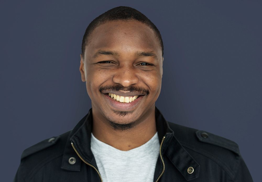 African Man Smiling Happiness Studio Portrait