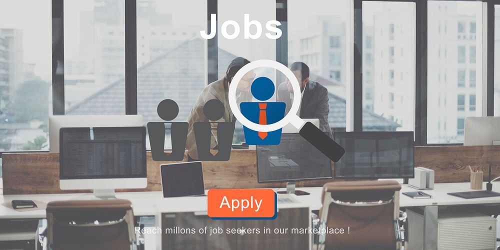 Jobs Recruitment Employment Human Resources Website Online Concept