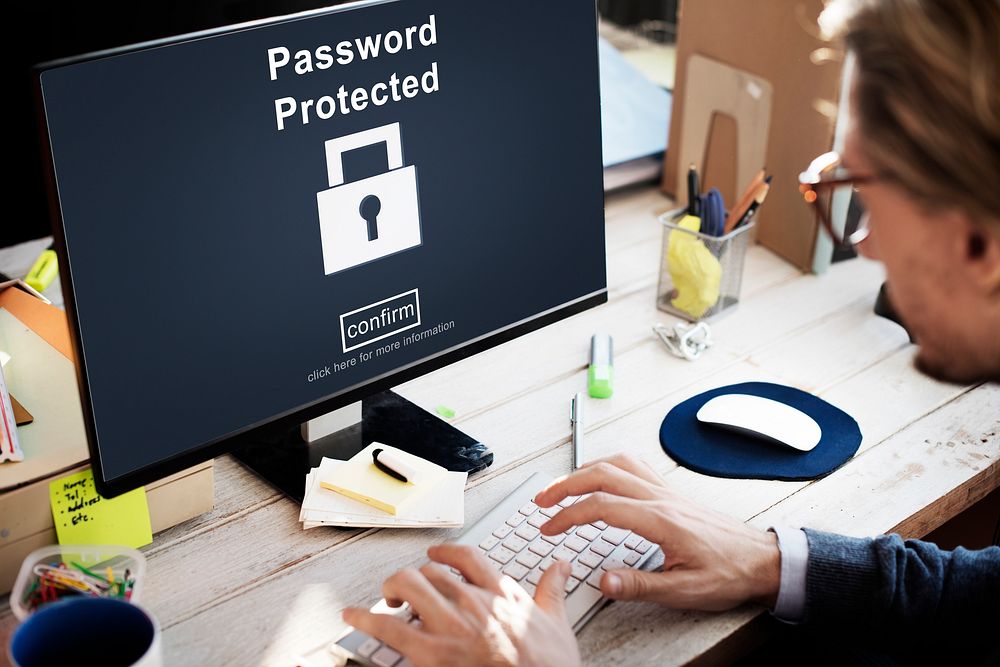Password Protected Privacy Safety Private Concept