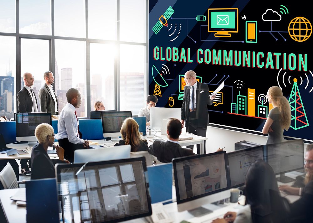 Digital Global Communication Transfer Network Online Cloud Concept