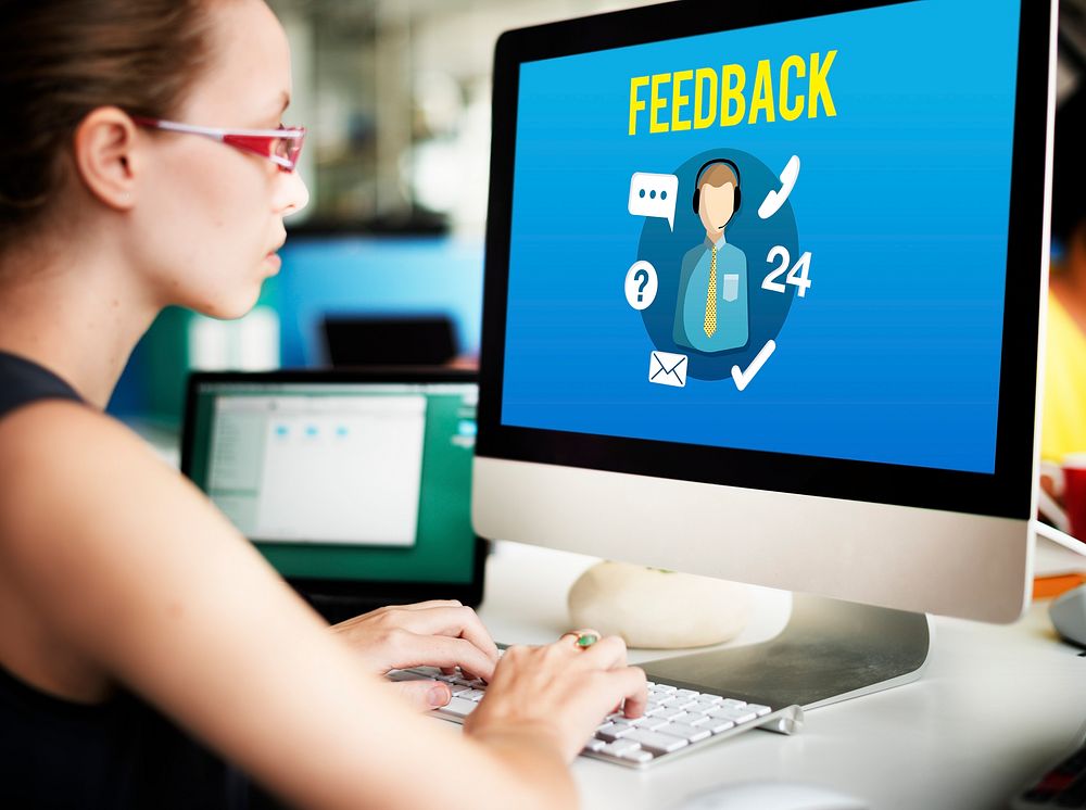 Feedback Evaluation Review Contact Customer Support Concept